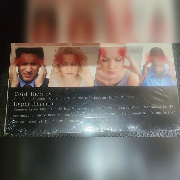 Black Migraine Ice Head Wrap. Relief From Tension , Cluster, Sinus Headaches - Picture 5 of 5